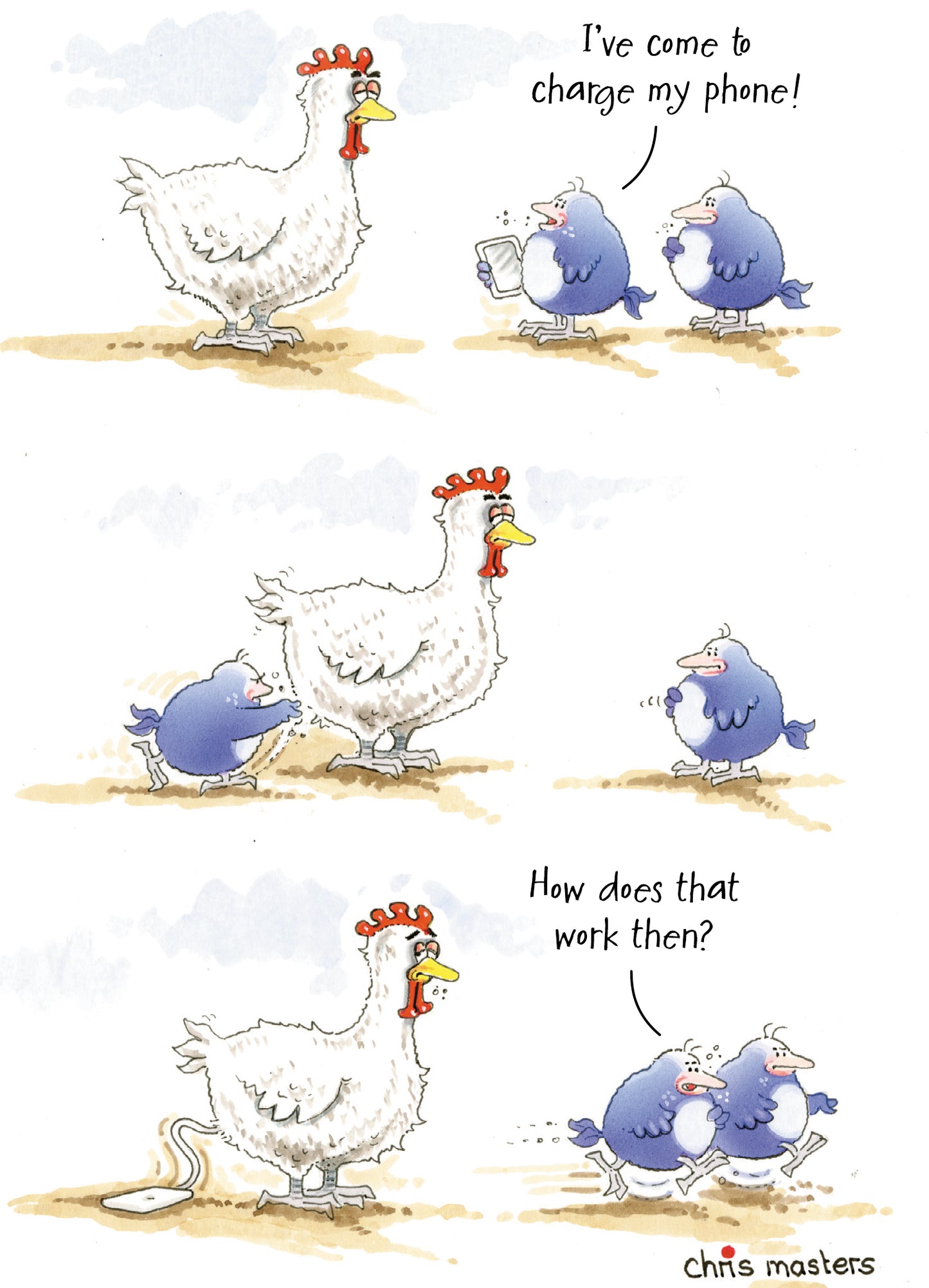 Birdwit I've Come To Charge My Phone! Funny Birthday Card