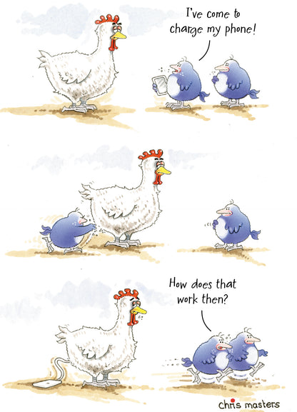 Birdwit I've Come To Charge My Phone! Funny Birthday Card