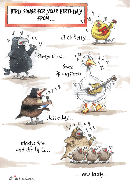 Birdwit Bird Songs For Your Birthday From... Funny Birthday Card