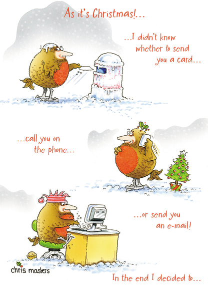 Birdwit Have A Little Twitter Funny Christmas Greeting Card