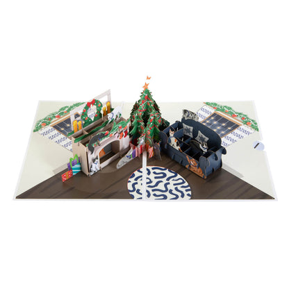 Festive Cats Pop Up Battersea Charity Christmas Greeting Card