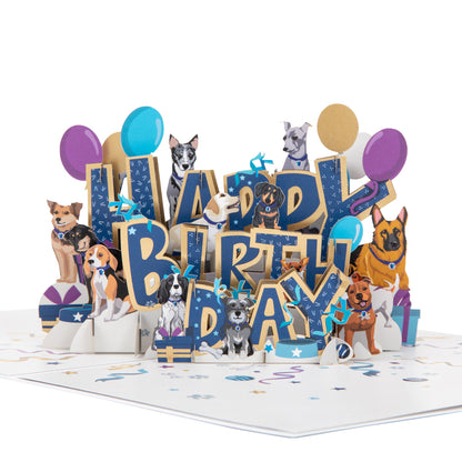 Battersea Dogs Happy Birthday Pop Up Greeting Card