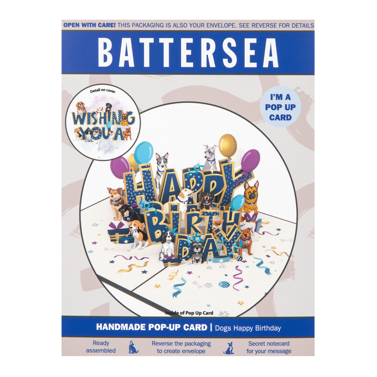 Battersea Dogs Happy Birthday Pop Up Greeting Card