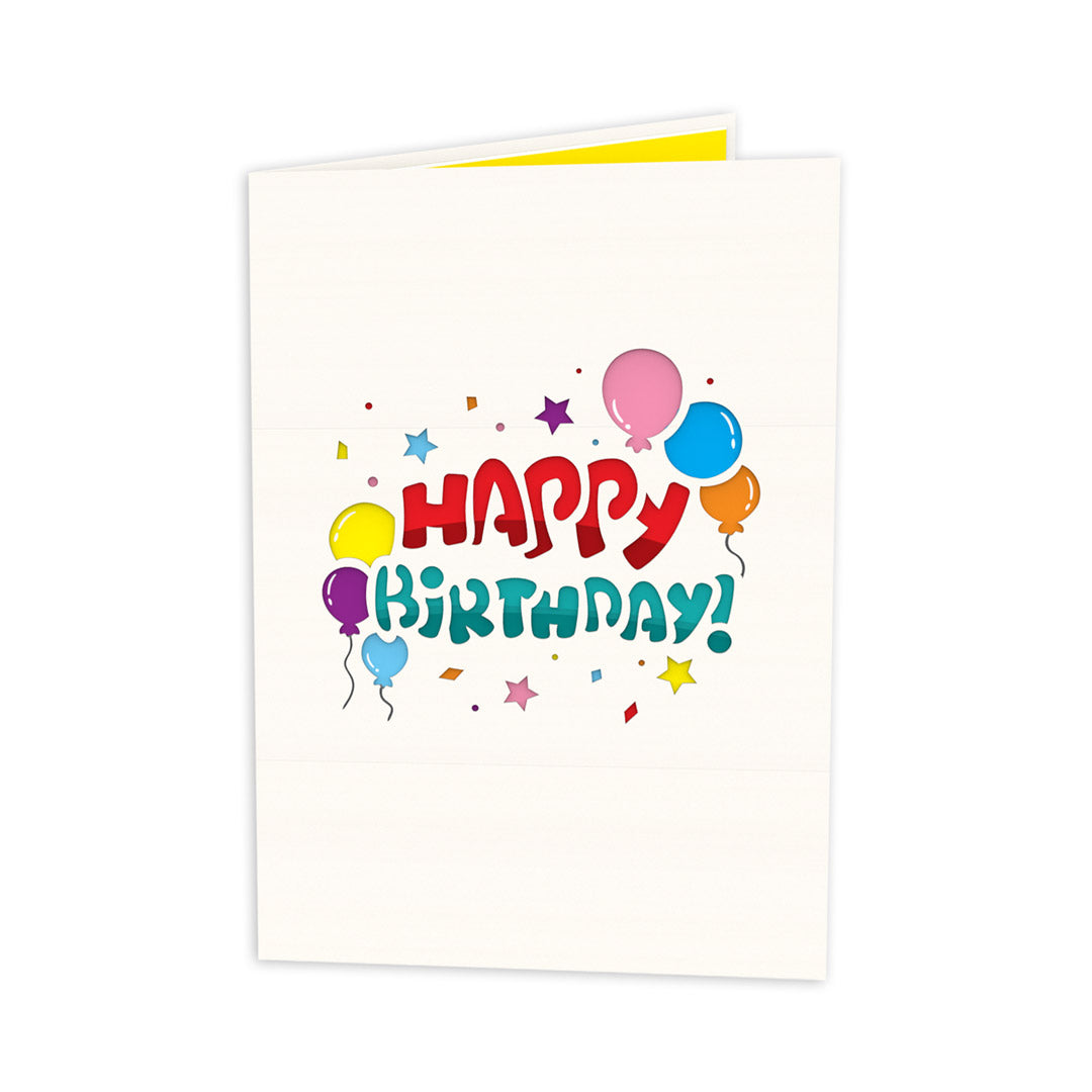 Happy Birthday Laser Cut Pop Up Greeting Card