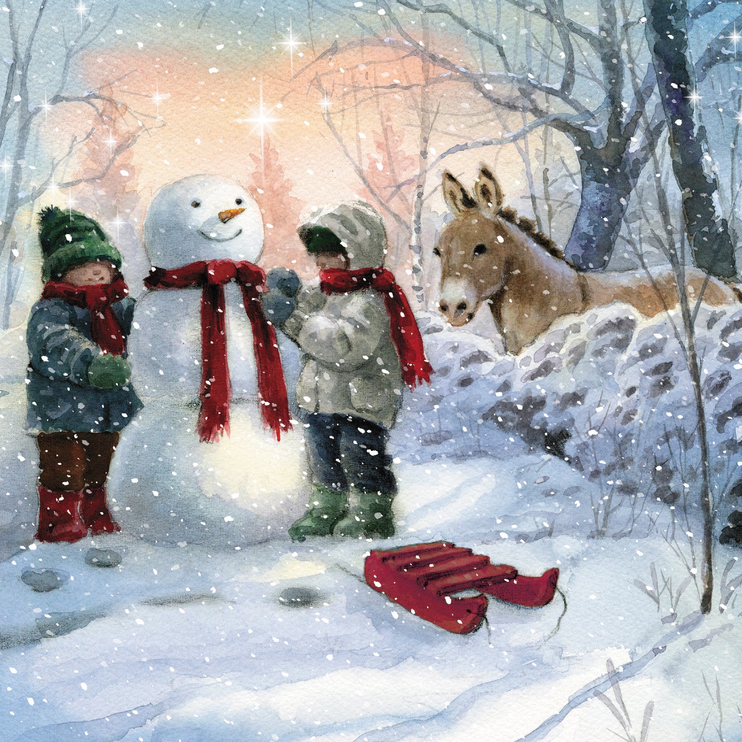 Pack of 6 Finishing Touch Snowman Charity Christmas Cards