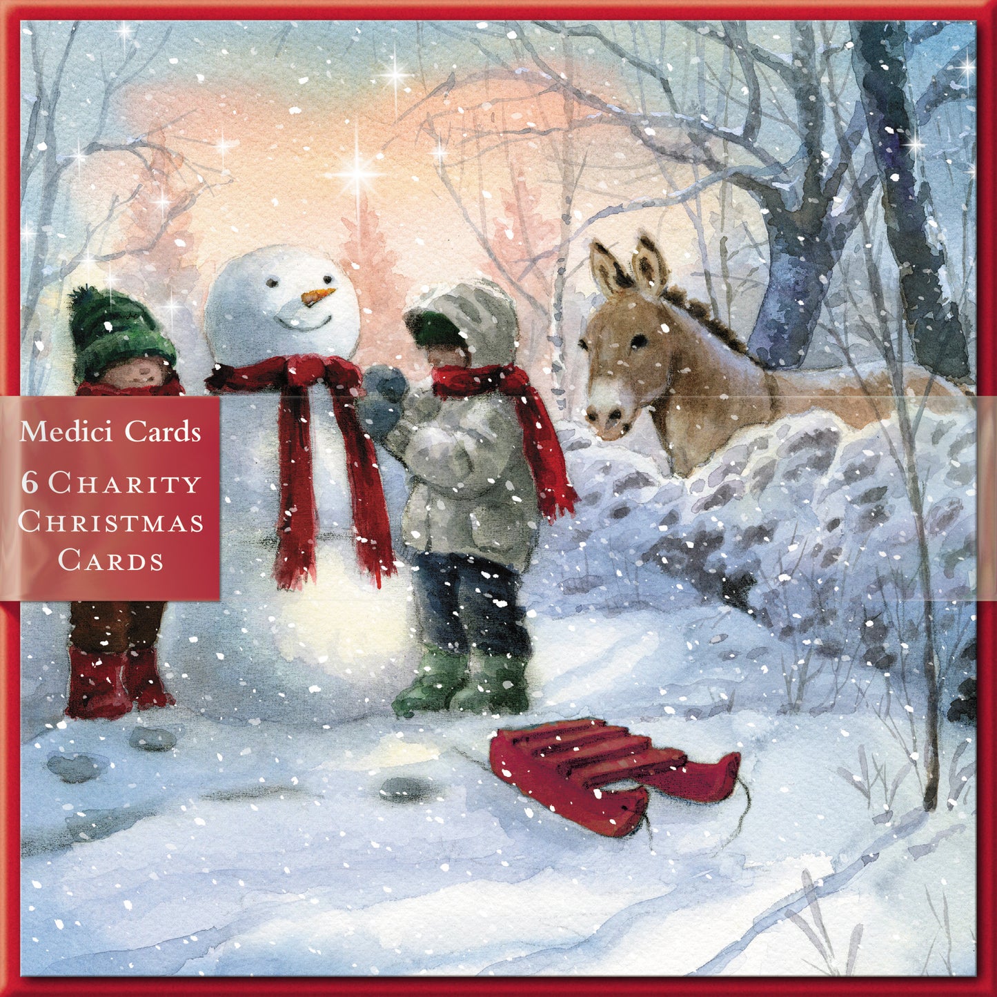 Pack of 6 Finishing Touch Snowman Charity Christmas Cards