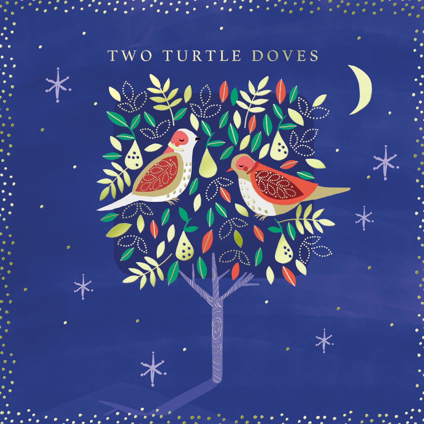 Pack of 6 Two Turtle Doves Charity Christmas Cards