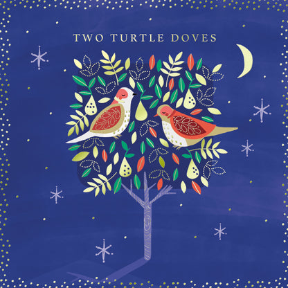 Pack of 6 Two Turtle Doves Charity Christmas Cards
