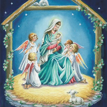 Pack of 6 Religious Madonna & Child Charity Christmas Cards