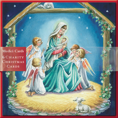 Pack of 6 Religious Madonna & Child Charity Christmas Cards