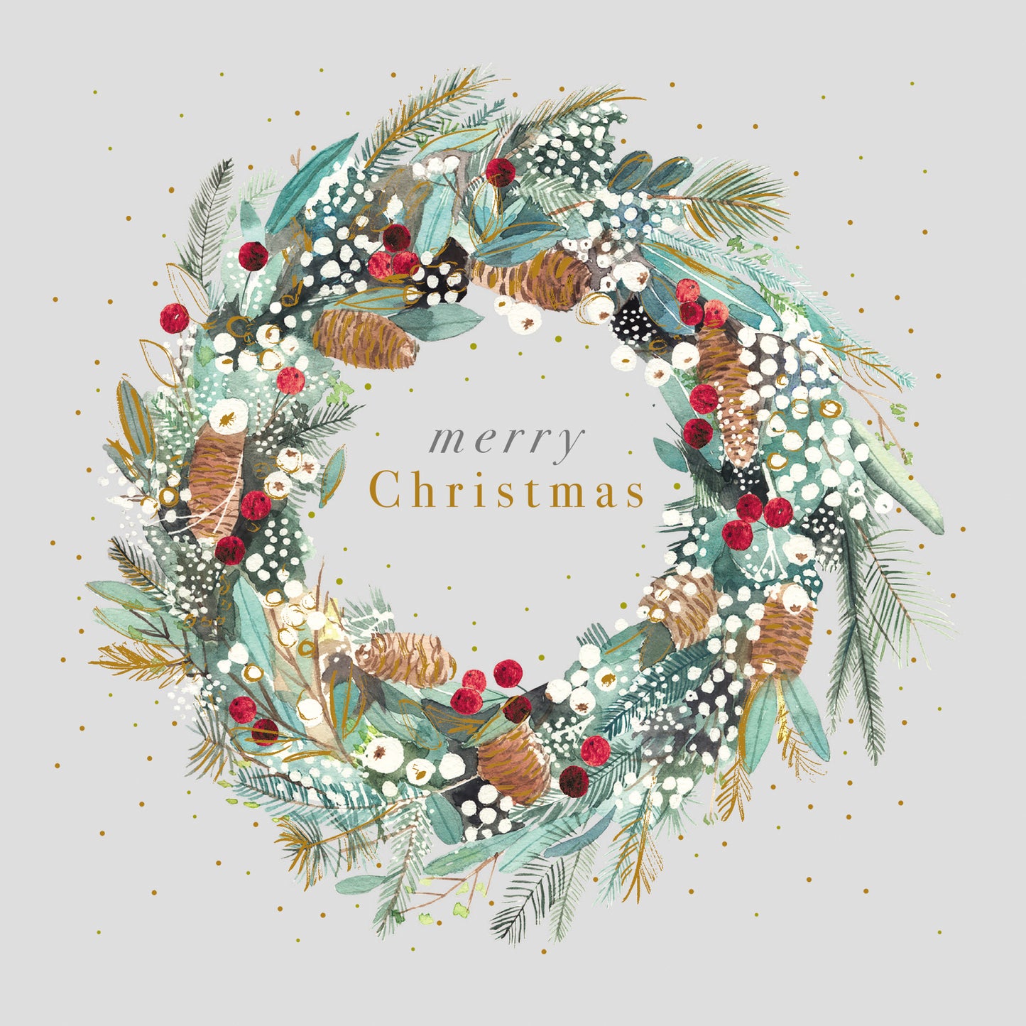 Pack of 6 A Christmas Wreath Charity Christmas Cards