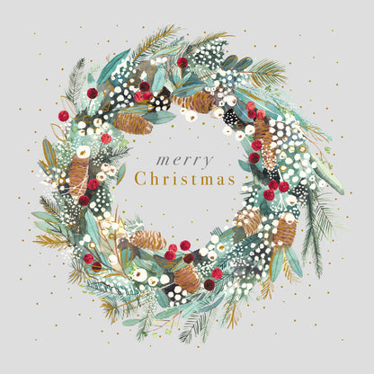 Pack of 6 A Christmas Wreath Charity Christmas Cards
