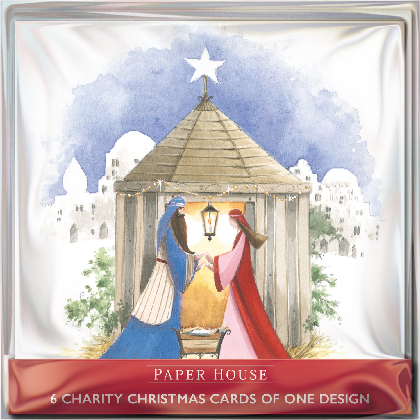 Pack of 6 Away In A Manger Charity Christmas Cards