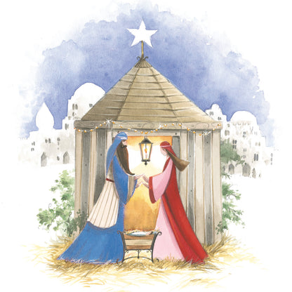 Pack of 6 Away In A Manger Charity Christmas Cards