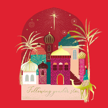 Pack of 6 Following Yonder Star Charity Christmas Cards