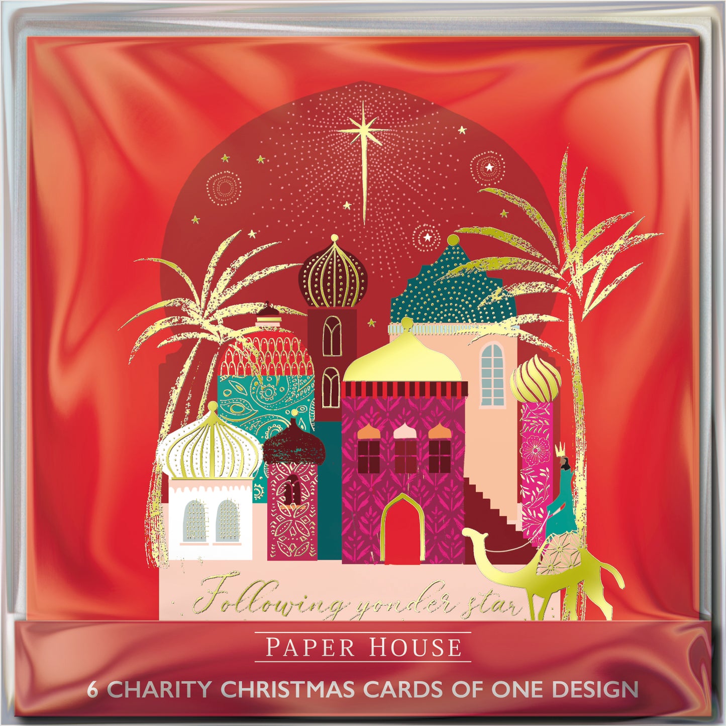 Pack of 6 Following Yonder Star Charity Christmas Cards