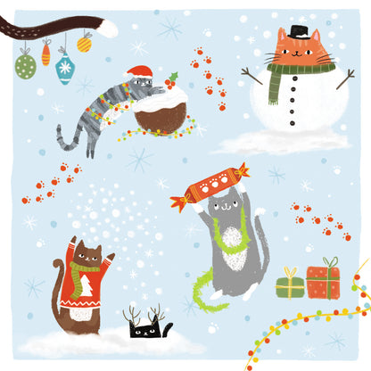 Pack of 6 Merry Catmas Charity Christmas Cards
