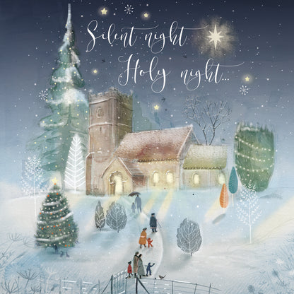 Pack of 6 Silent Night Holy Night Charity Christmas Cards