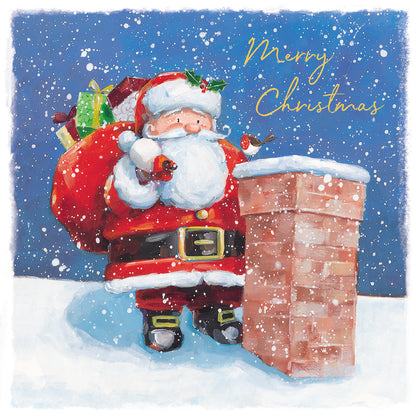 Pack of 6 Christmas Eve Santa Charity Christmas Cards