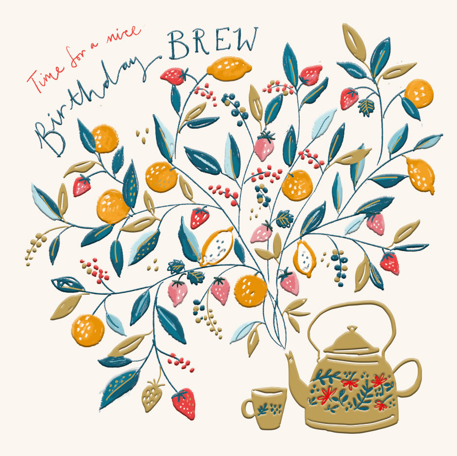 Nice Brew Birthday Greeting Card By The Curious Inksmith