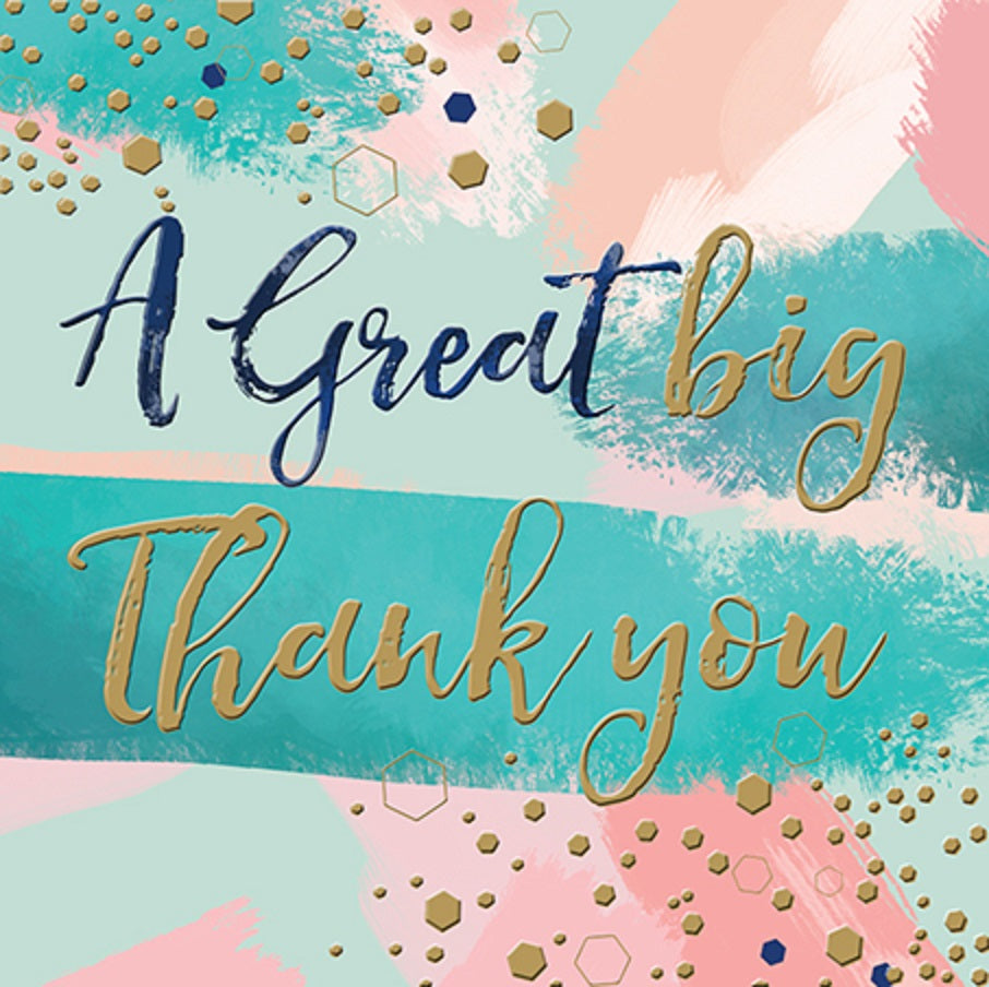 A Great Big Thank You Greeting Card By The Curious Inksmith