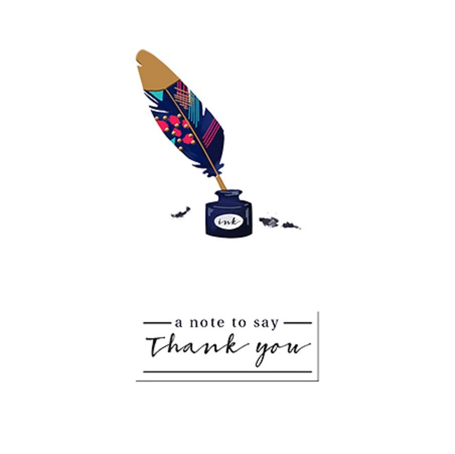 A Note To Say Thank You Greeting Card By The Curious Inksmith
