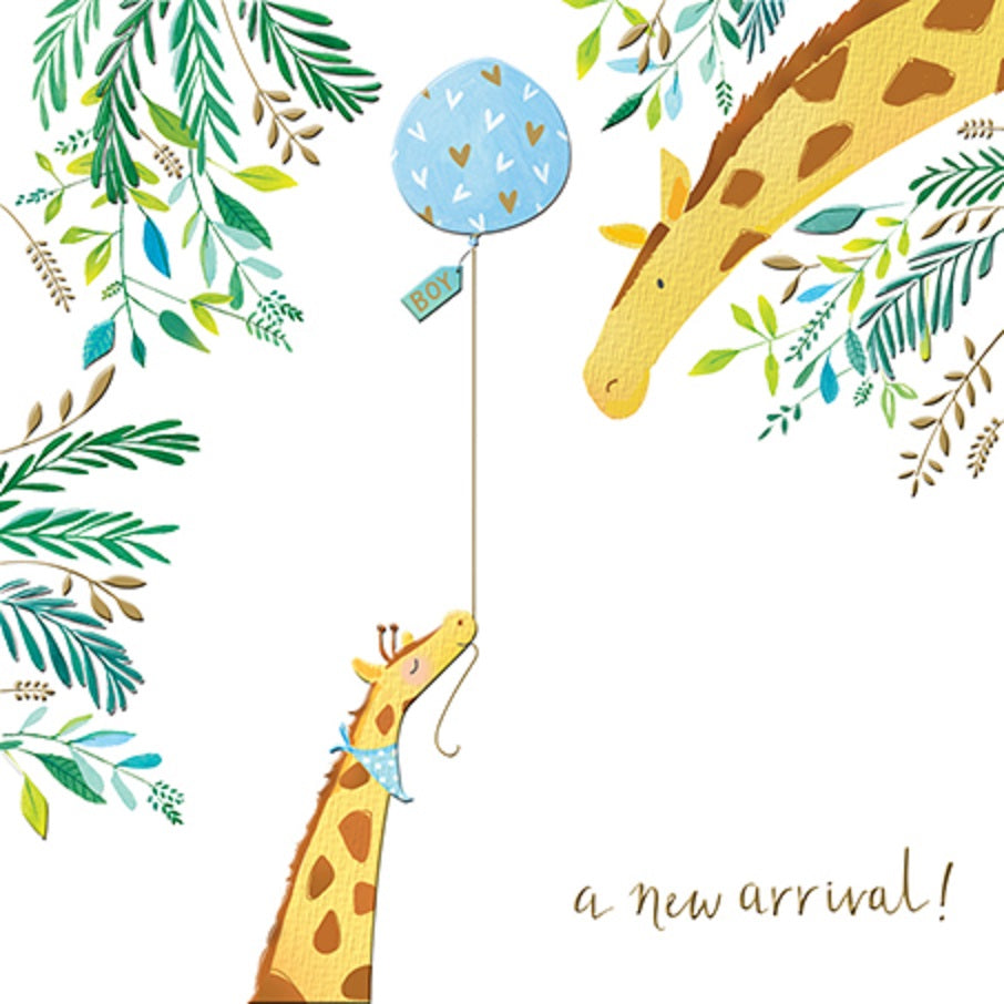 New Arrival Boy New Baby Greeting Card By The Curious Inksmith