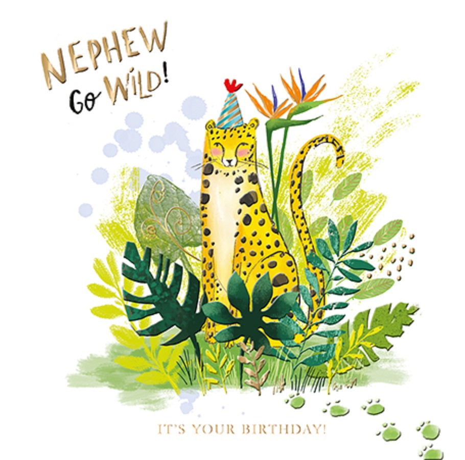 Nephew Go Wild Birthday Greeting Card By The Curious Inksmith
