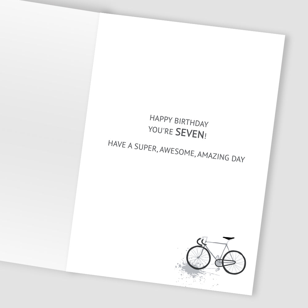 Boys 7th Birthday Sports Embellished Birthday Greeting Card