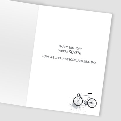 Boys 7th Birthday Sports Embellished Birthday Greeting Card