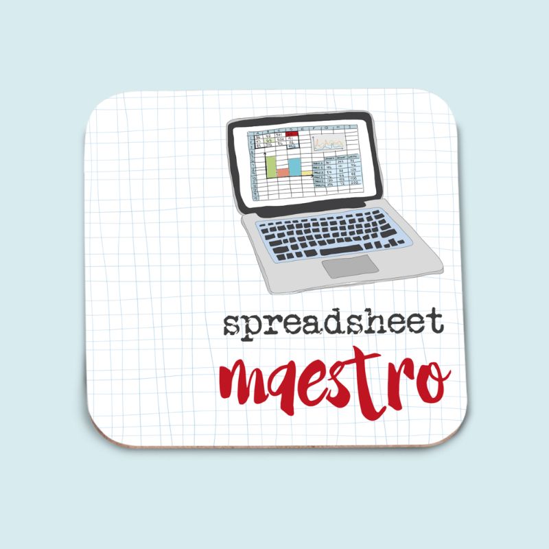 Spreadsheet Maestro Laptop Coaster