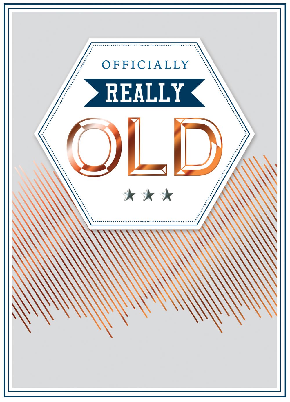 Officially Really Old Embellished Birthday Greeting Card