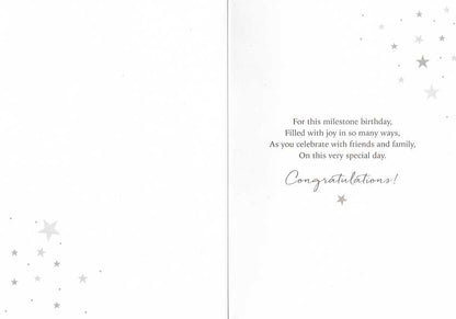 70th Birthday Good Wishes Embellished Birthday Greeting Card