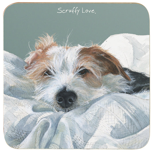 Scruffy Love Jack Russell Little Dog Laughed Coaster