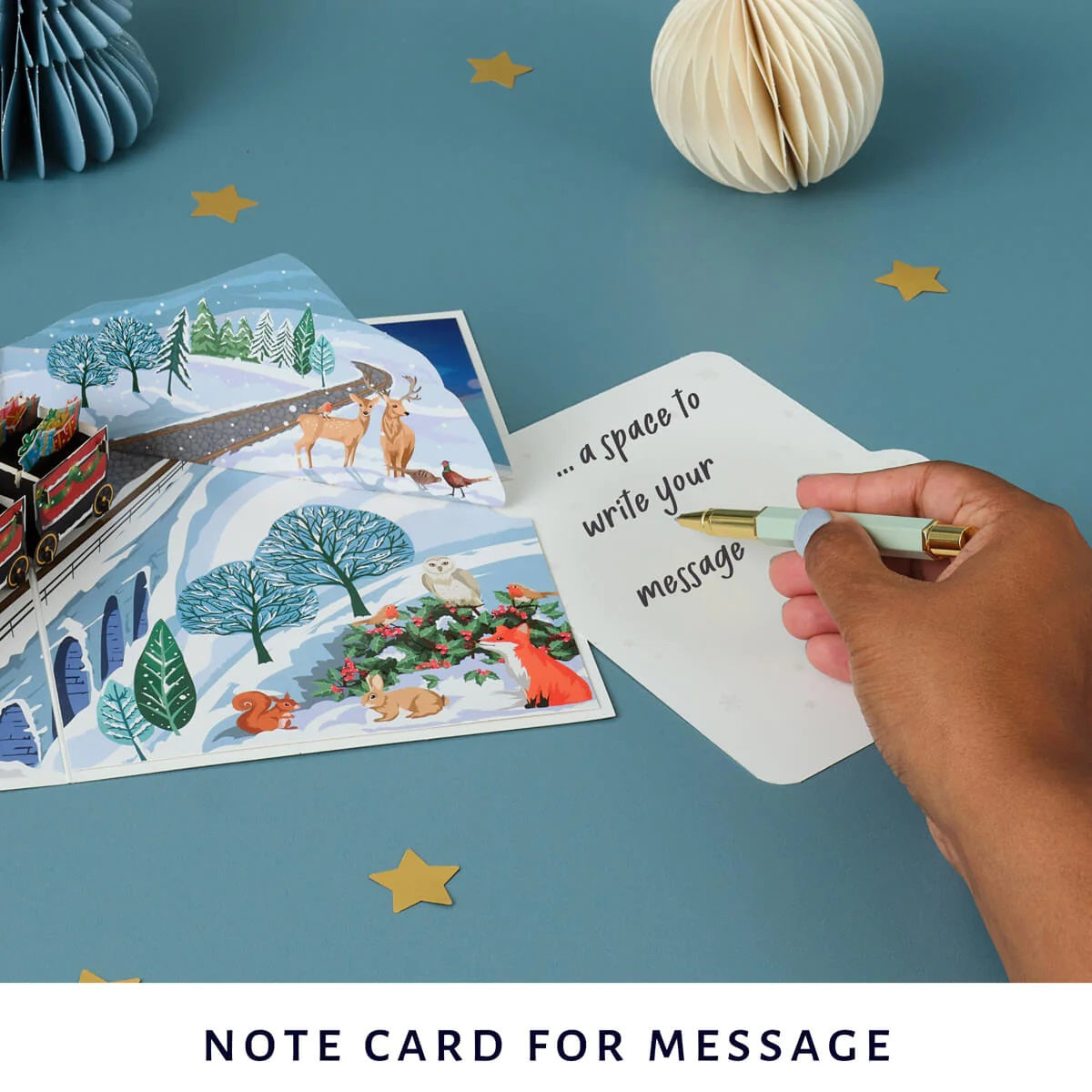 Polar Express Christmas Train 3D Festive Pop Up Greeting Card