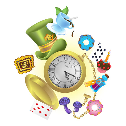 Alice In Wonderland Tea Party Pop Up Greeting Card