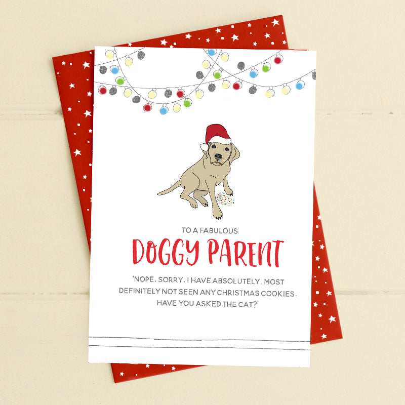 To A Fabulous Doggy Parent Christmas Card Deck The Halls Range