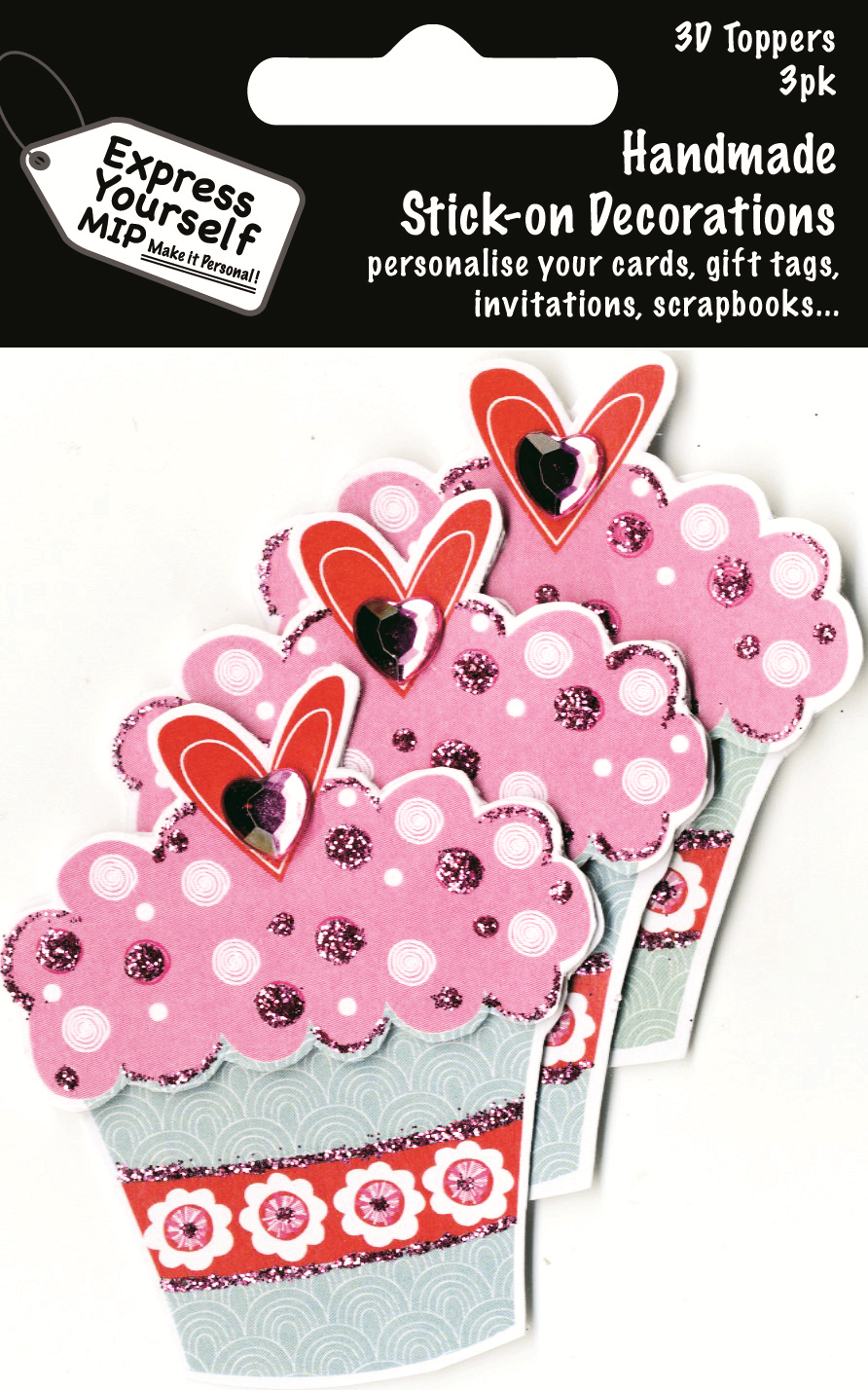 Fairy Cake Pack Of 3 DIY Greeting Card Toppers