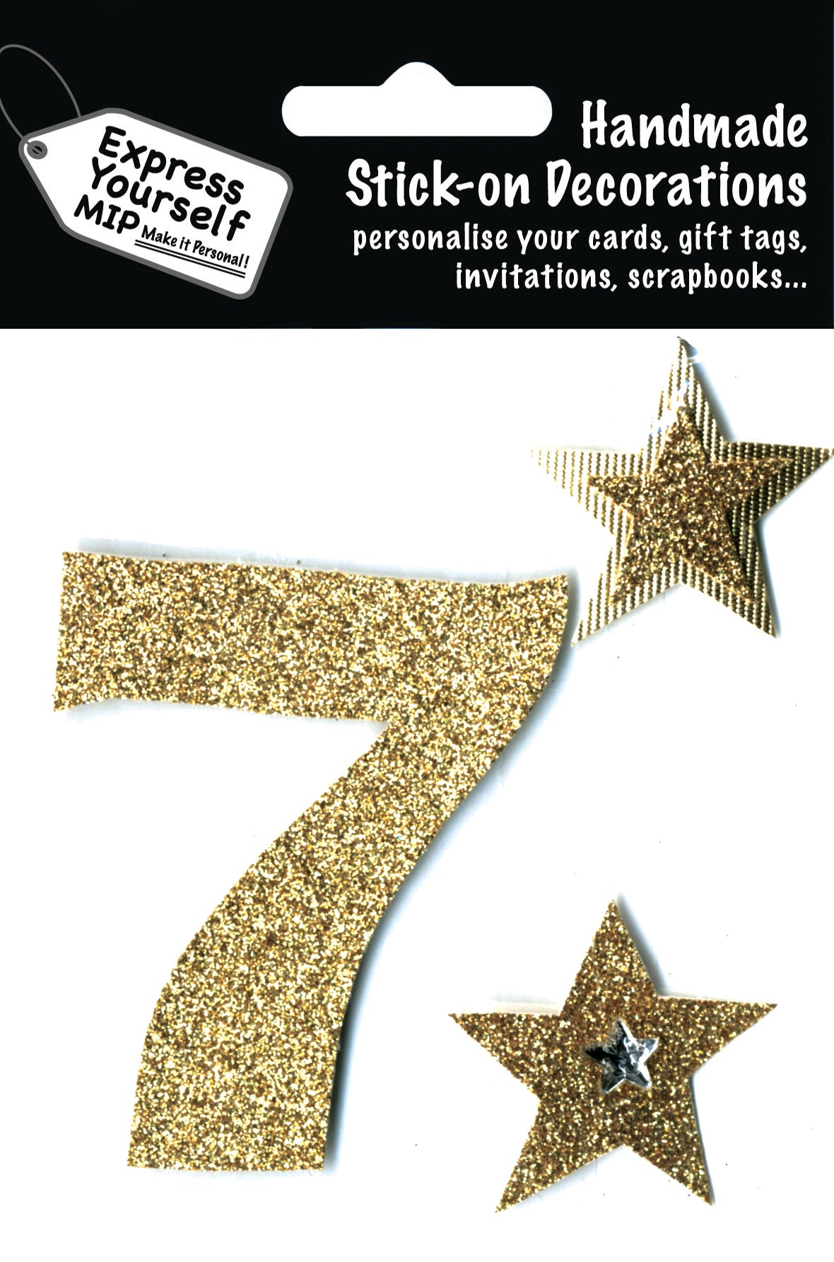 Gold Large Number 7 DIY Greeting Card Toppers