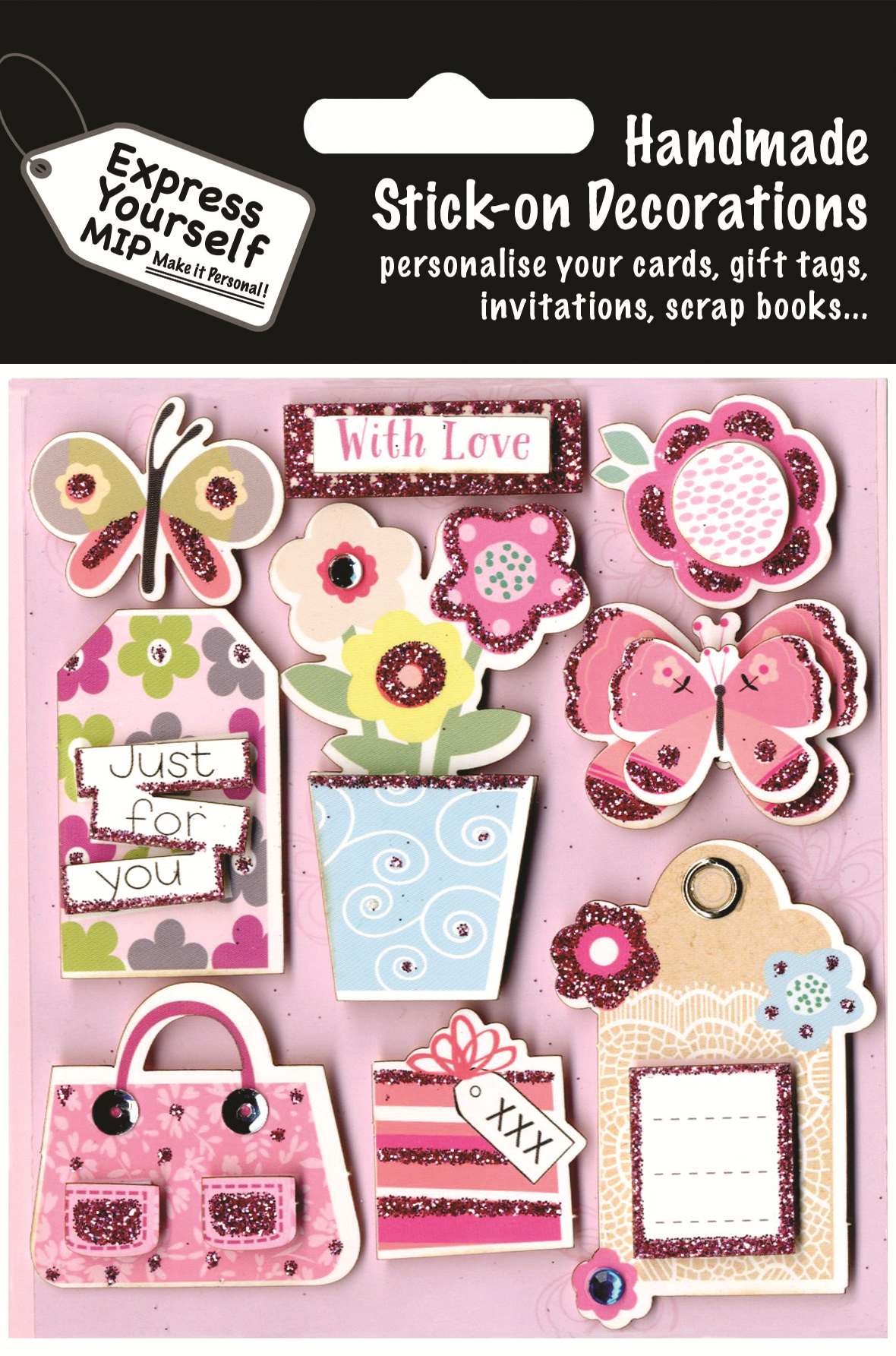 Butterflies Flowers & Bags DIY Greeting Card Toppers