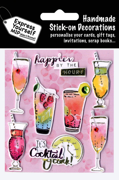 Cocktails & Drinks DIY Greeting Card Toppers