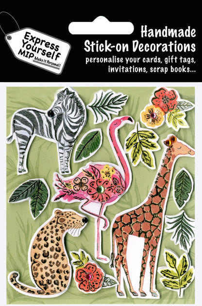 Wild Safari Animals DIY Greeting Card Toppers