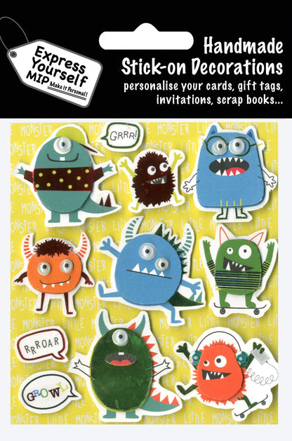 Googly Eyed Monsters DIY Greeting Card Toppers