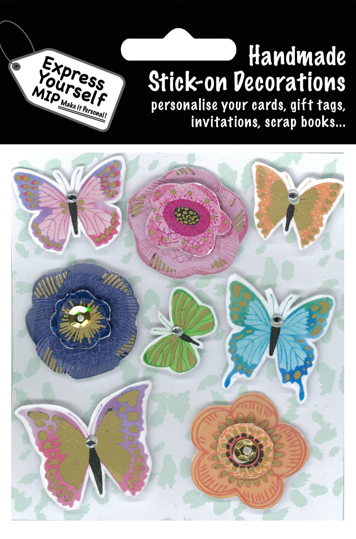Butterflies & Flowers DIY Greeting Card Toppers
