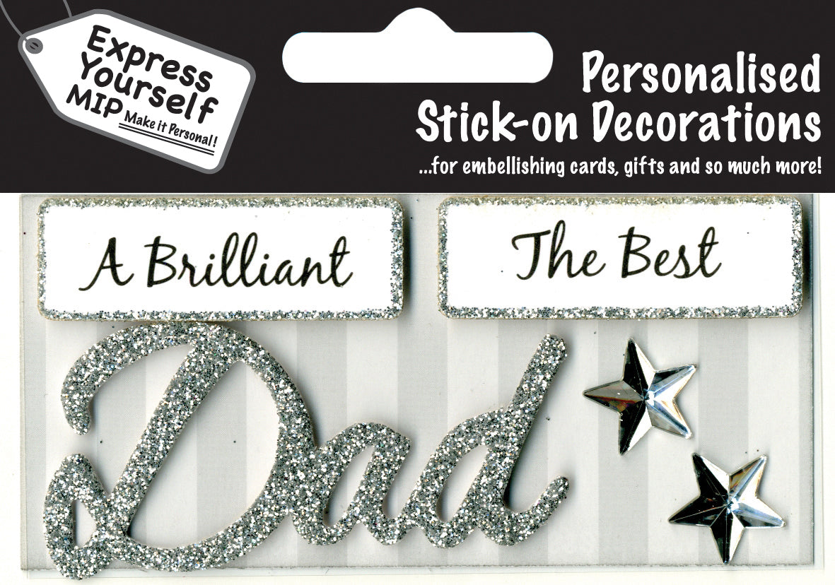 Silver Dad DIY Greeting Card Toppers