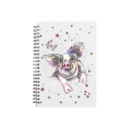Doodleicious Art Pig A6 Spiral Bound Blank Notebook