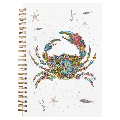 Doodleicious Art Crab A6 Spiral Bound Blank Notebook