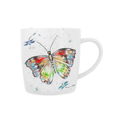 Doodleicious Butterfly Fine China Mug In A Gift Box