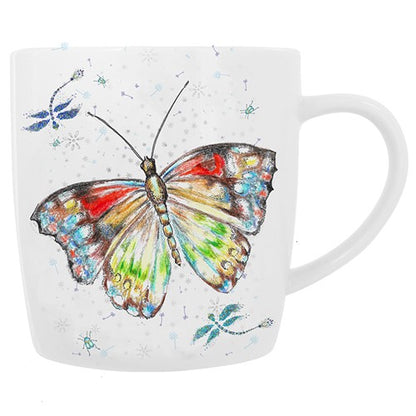 Doodleicious Butterfly Fine China Mug In A Gift Box