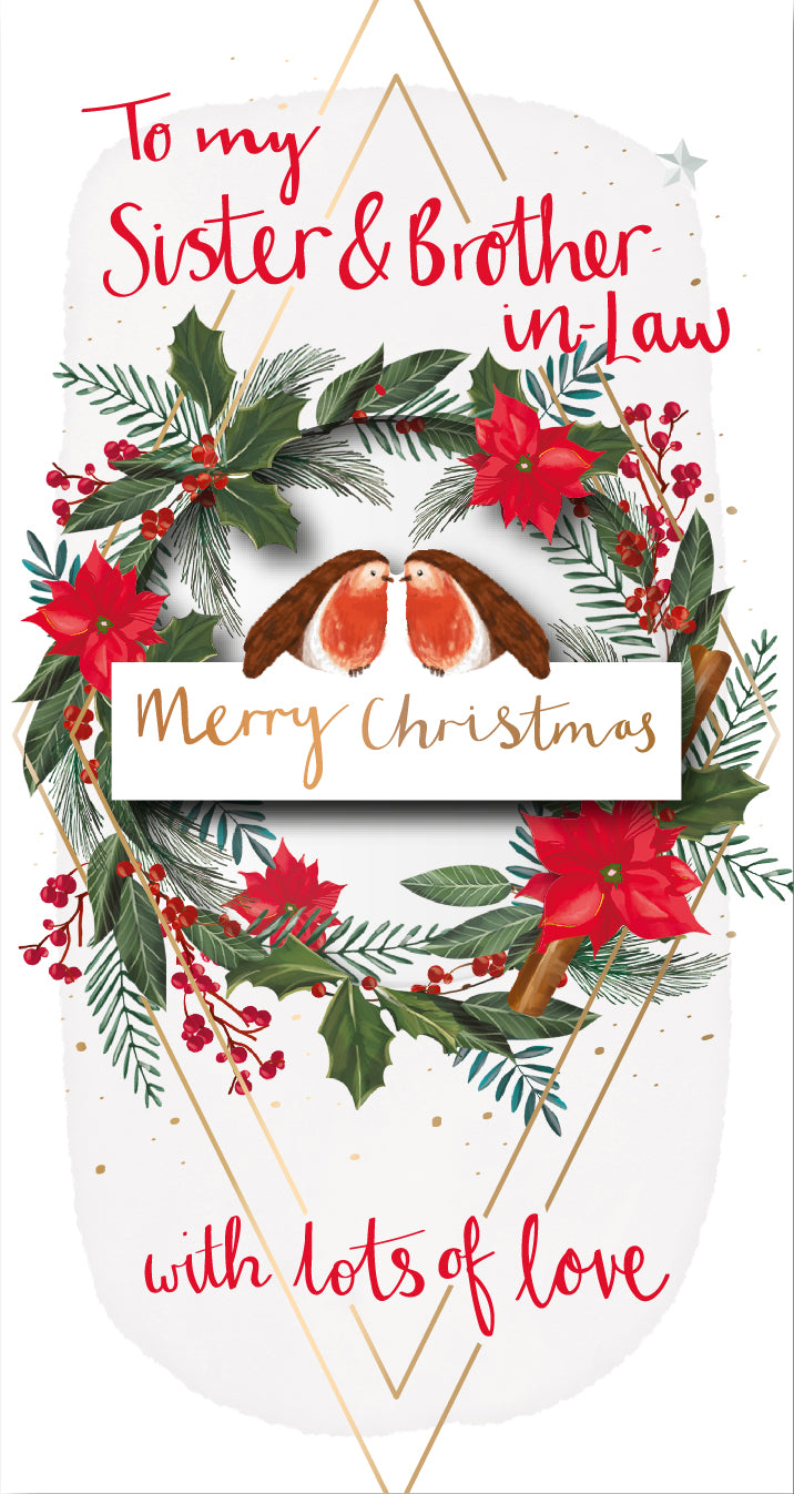 Sister & Brother-In-Law Embellished Christmas Greeting Card